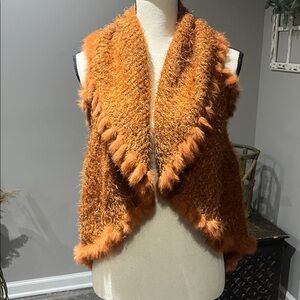 Love Token Rust Fur Vest